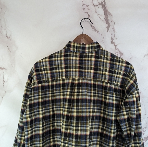 Everlane Shirt Womens Brown Flannel Boxy Plaid Button Up Pockets - Picture 9 of 15